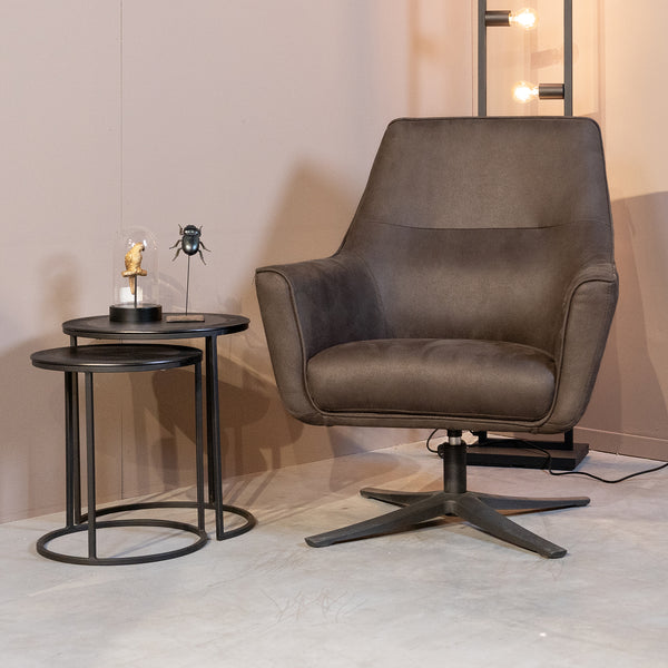 Fauteuil Tod | Antraciet Microvezel