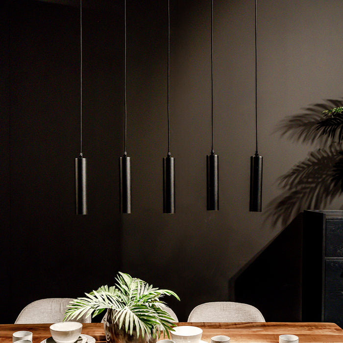 Hanglamp Ferroli | 5-lichts | Zwart Metaal