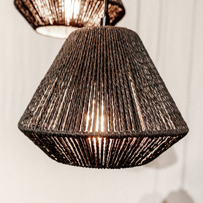 Hanglamp Ibiza Diamond | 3 Lichten | Zwart Jute