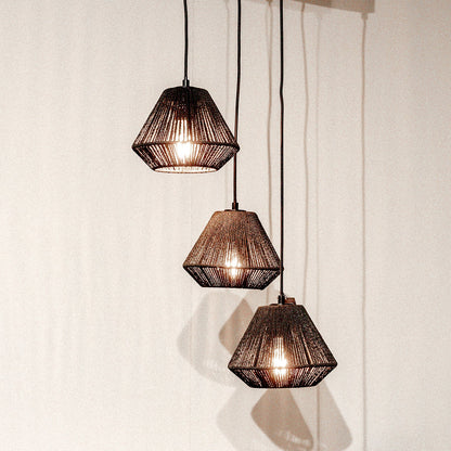 Hanglamp Ibiza Diamond | 3 Lichten | Jute