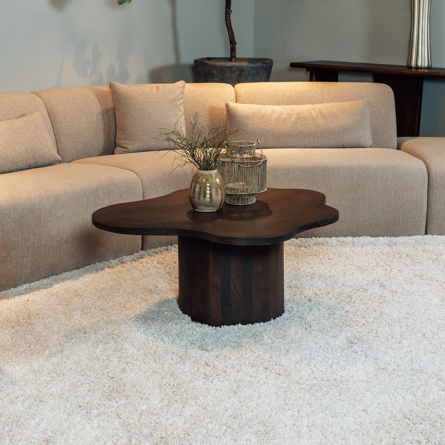 Salontafel Fiore | Bruin Mangohout | Organisch