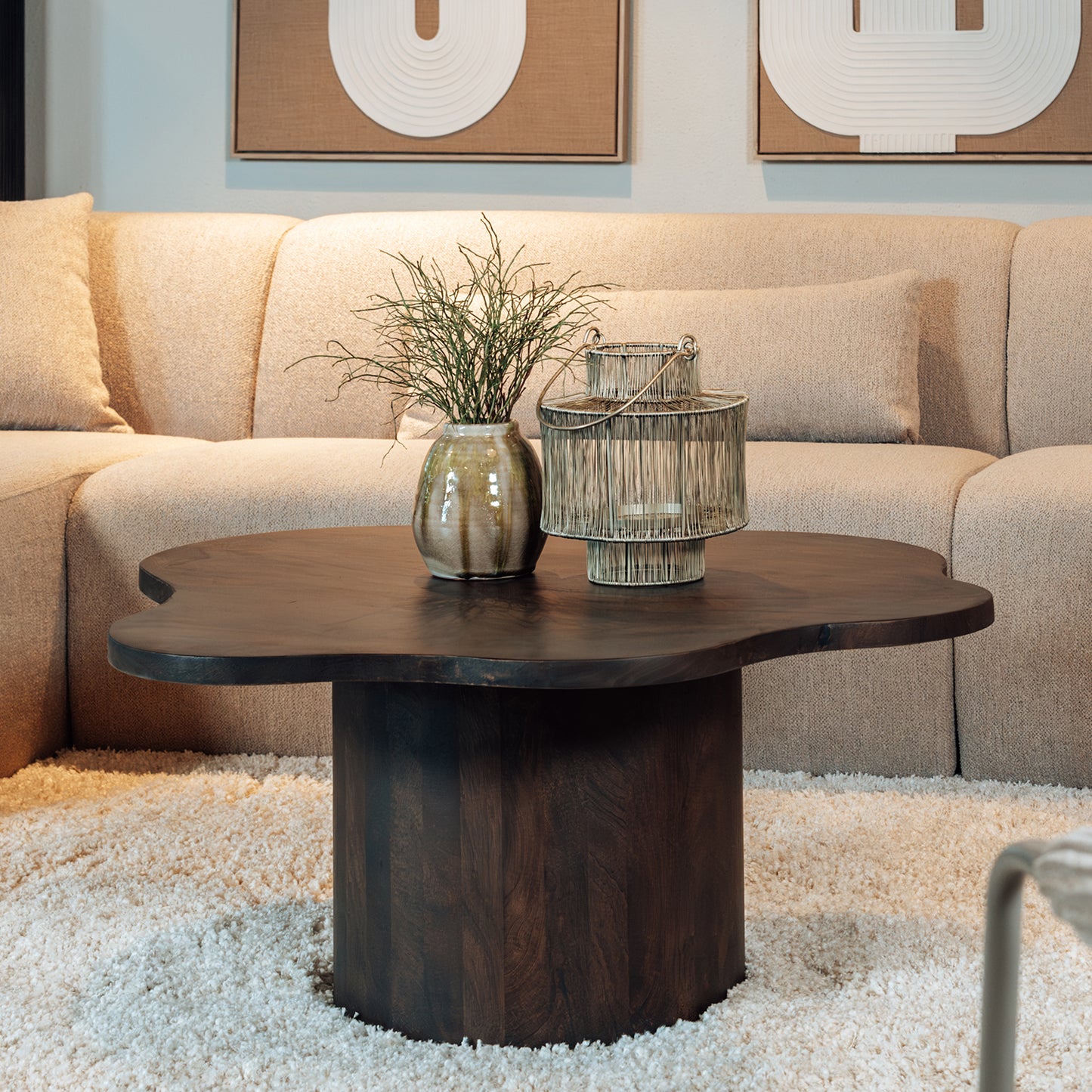 Salontafel Fiore | Bruin Mangohout | Organisch