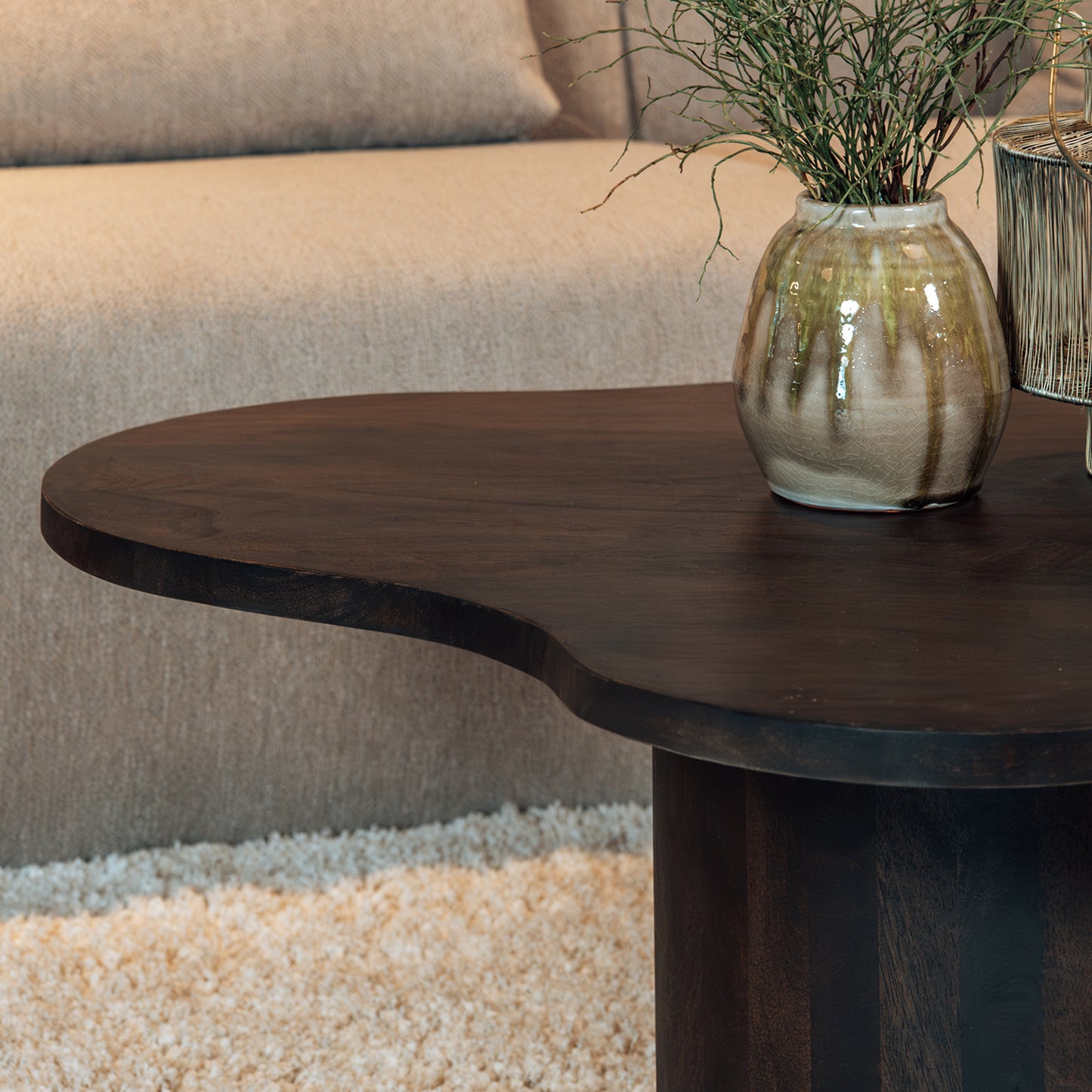 Salontafel Fiore | Bruin Mangohout | Organisch