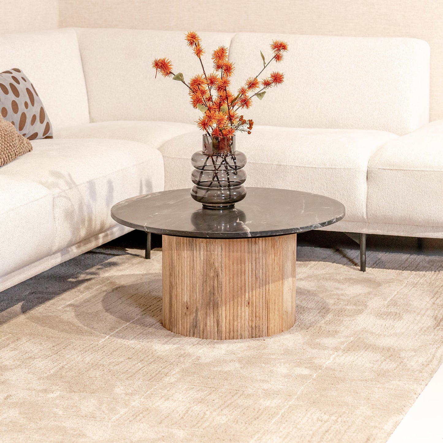 Salontafel Brix Nova | Rond | Marmer Mangohout