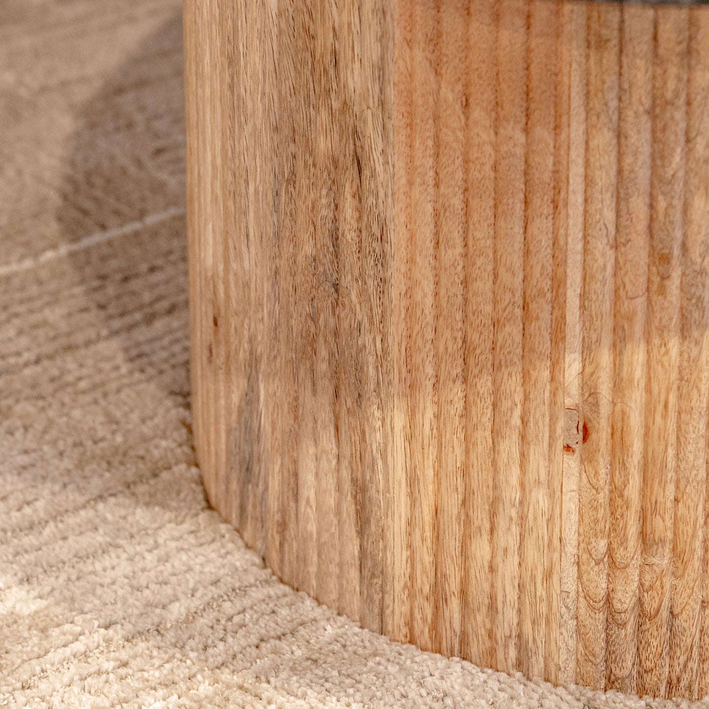 Salontafel Brix Nova | Rond | Zwart Marmer Mangohout