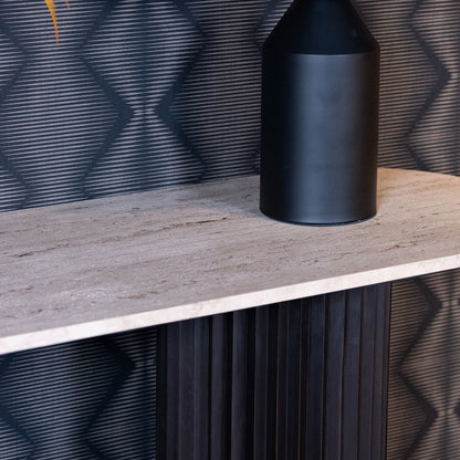 Sidetable Hampton | Zwart Travertin