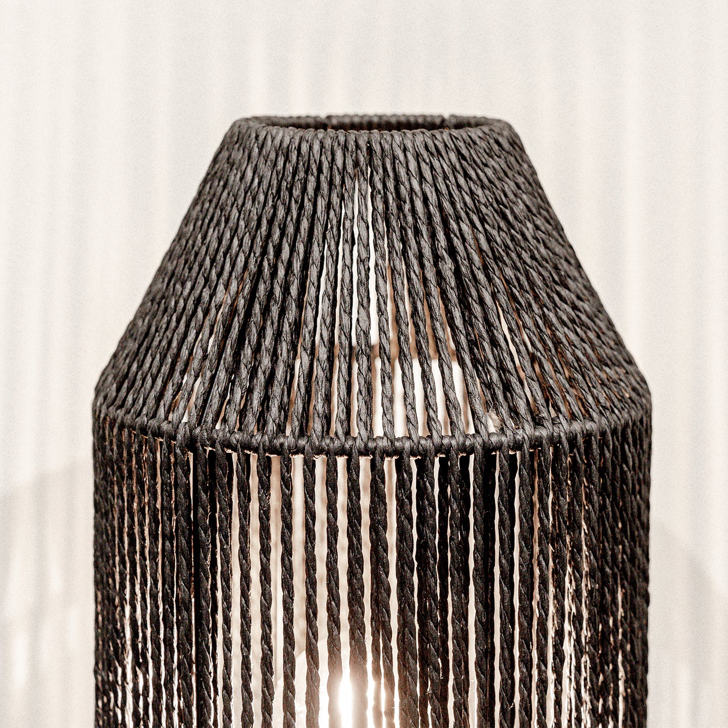 Tafellamp Ibiza | Zwart Jute