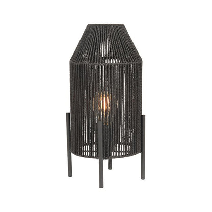 Tafellamp Ibiza | Zwart Jute