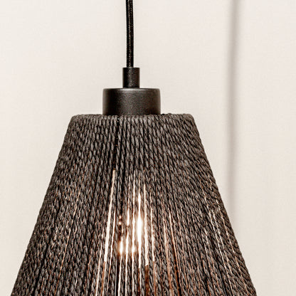 Hanglamp Ibiza Diamond | Zwart Jute