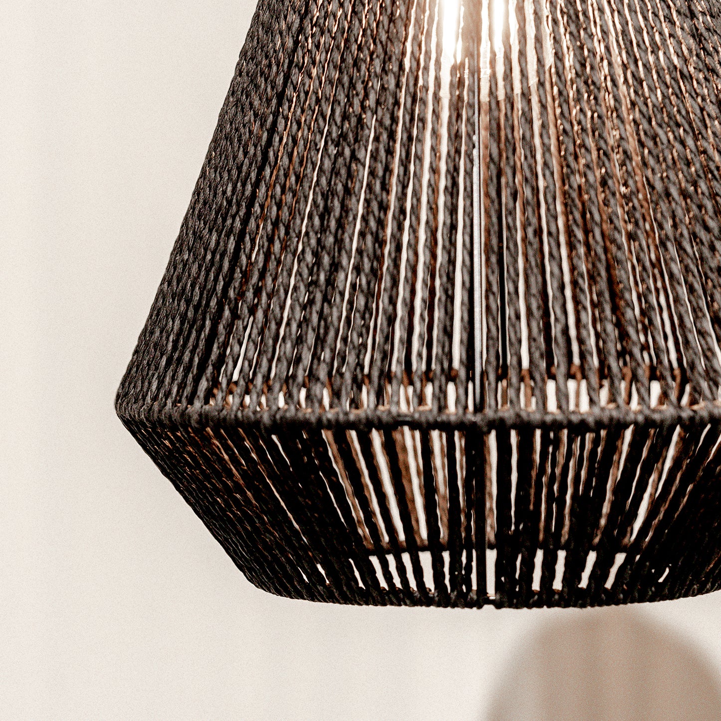 Hanglamp Ibiza Diamond | Zwart Jute
