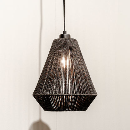 Hanglamp Ibiza Diamond | Zwart Jute
