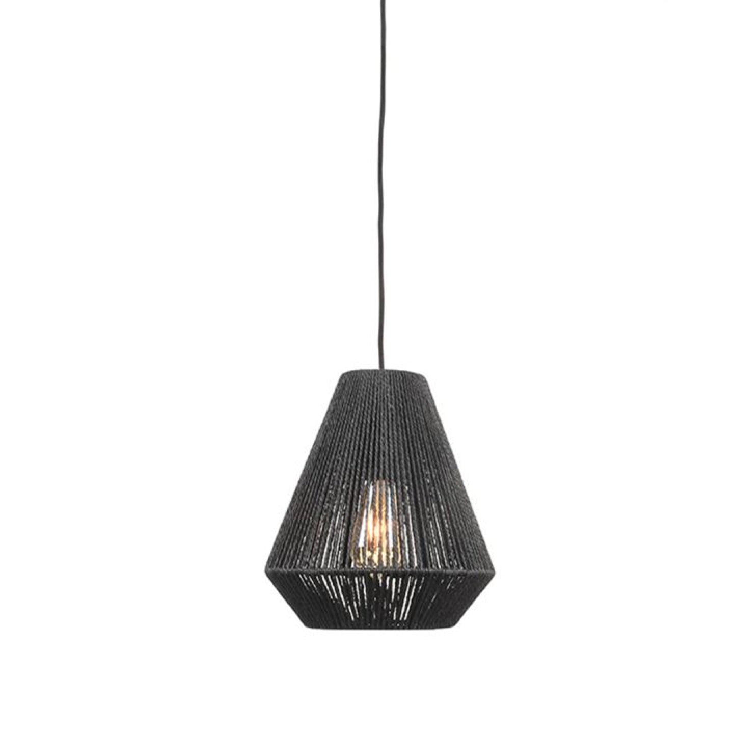 Hanglamp Ibiza Diamond | Zwart Jute