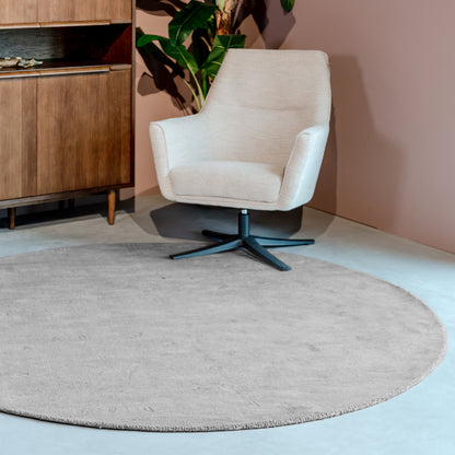 Vloerkleed Velvy | Rond | Taupe | 200x200 cm