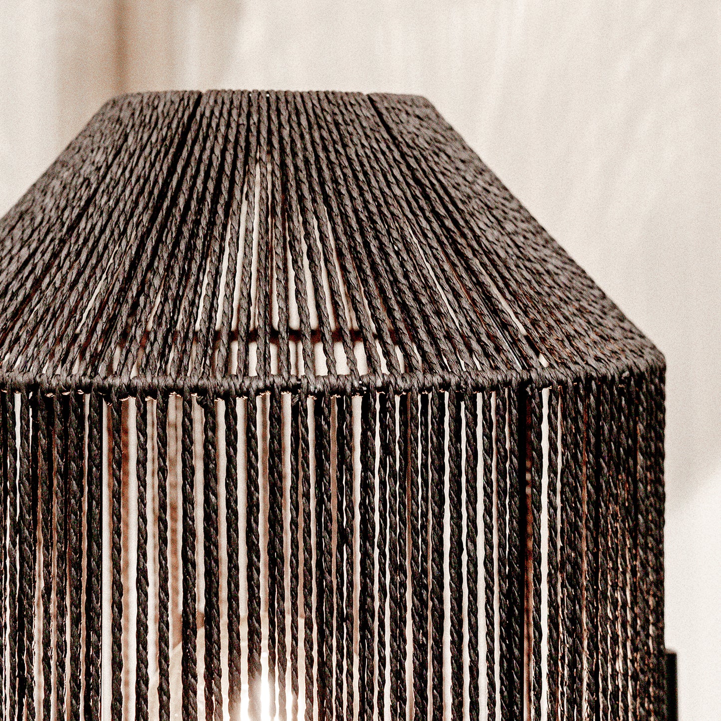 Vloerlamp Ibiza | Zwart Jute