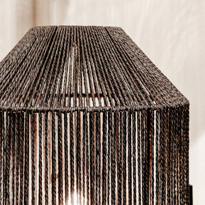 Vloerlamp Ibiza | Zwart Jute