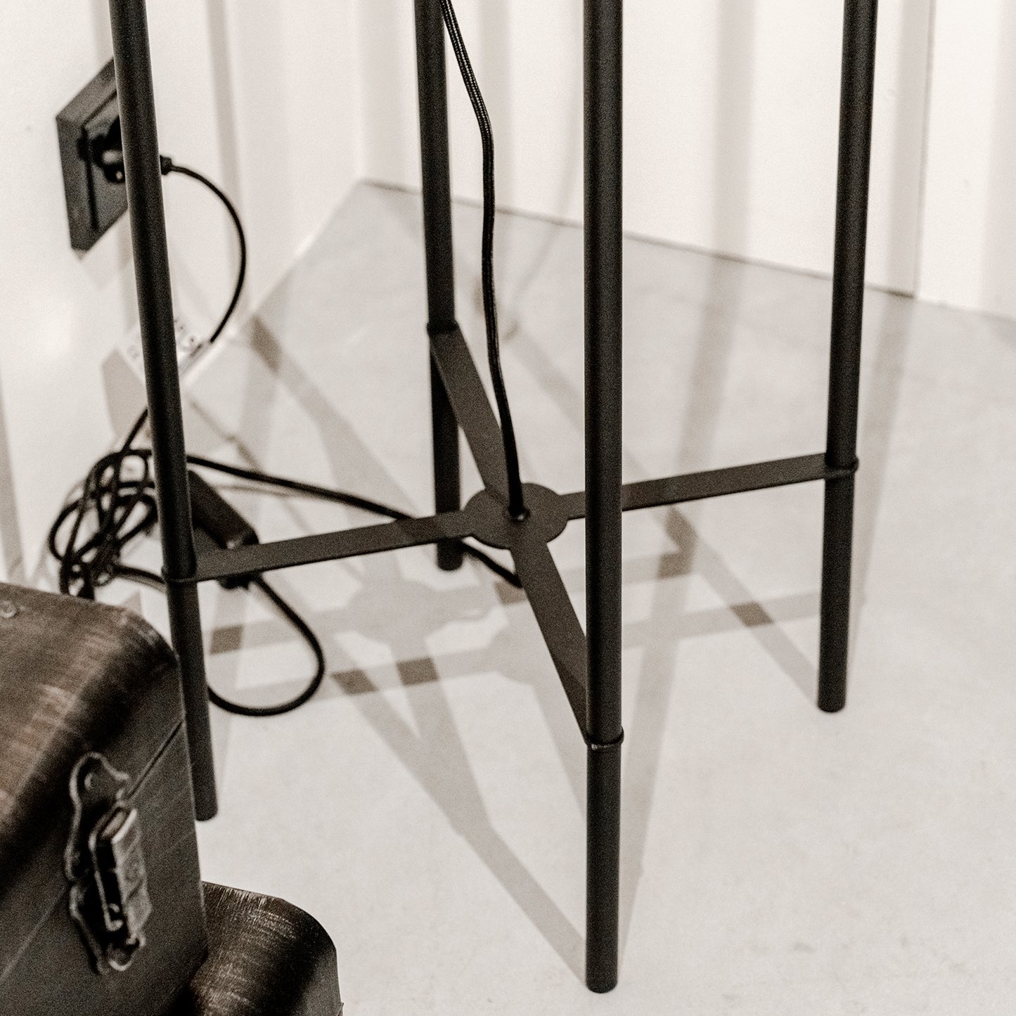 Vloerlamp Ibiza | Zwart Jute