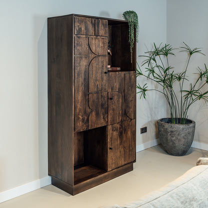 Wandkast Kaapstad | Mangohout Walnoot