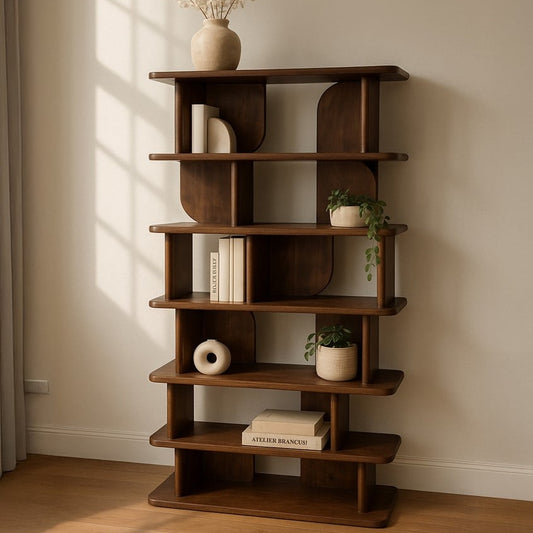 Boekenkast Oregano | Walnoot Bruin