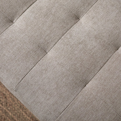 Hoekbank Oreo tesla 2003 beige linnen, detail van het materiaal