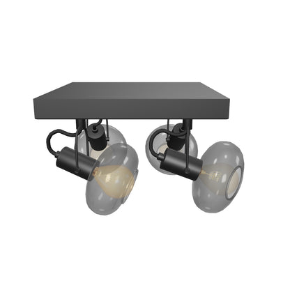 Plafondspot Madee | 4-Lichts | Zwart Metaal