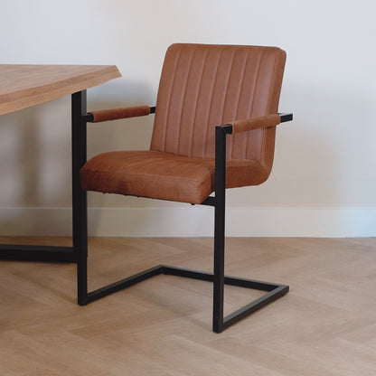 Eetkamerstoel Milo | Cognac Microvezel