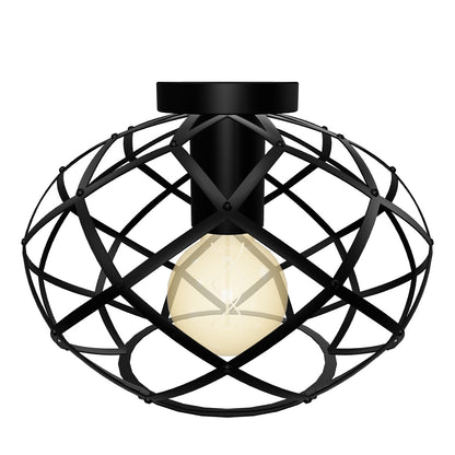 Plafonnière Wolfram | Ø 30 cm | Zwart