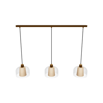 Hanglamp Gunhild | 3 op rij | Transparant