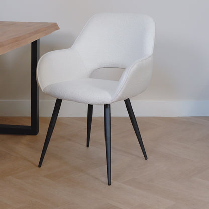 Eetkamerstoel Fer | Naturel Bouclé
