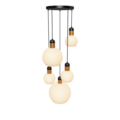 Hanglamp Julius | 5 Lampen | E27 | Opaal