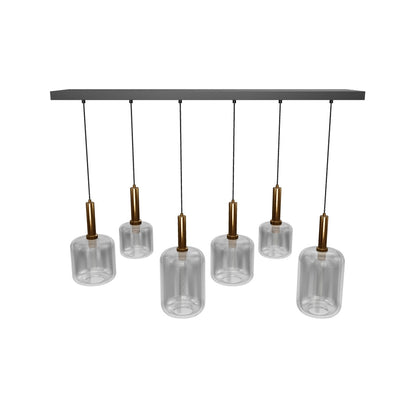 Hanglamp Joanet | 6 Lampen | Fumé