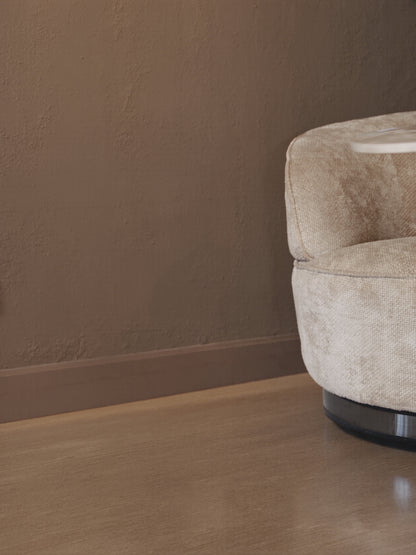 Fauteuil Filou Beige + 2 Gratis Ebe Marmeren Bijzettafels