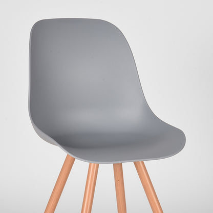 Eetkamerstoel Rimini grijs polypropeen, detail van het materiaal