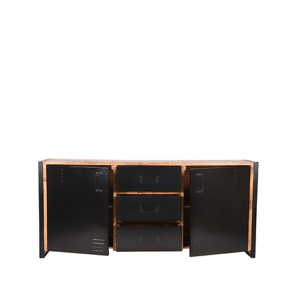 Dressoir Brussels naturel mangohout, detail van de functie