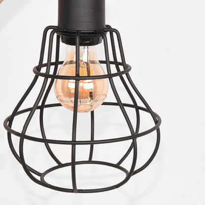 Tafellamp Drop | Zwart Mangohout — Detail