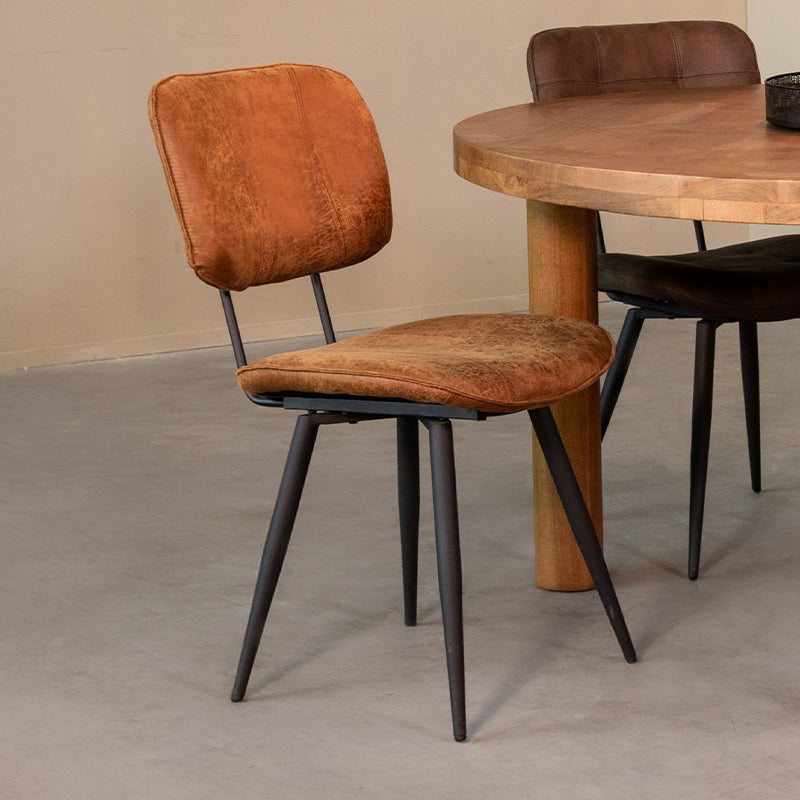Eetkamerstoel Fos | Bruin Leer — Algemene Sfeerfoto