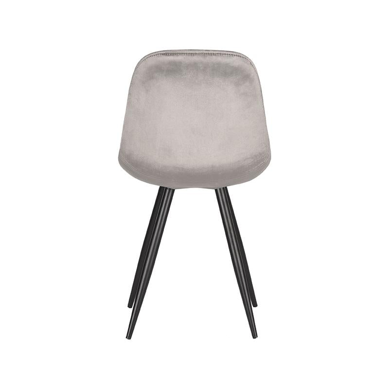 Eetkamerstoel Capri | Grijs Velvet — Vooraanzicht - witfoto