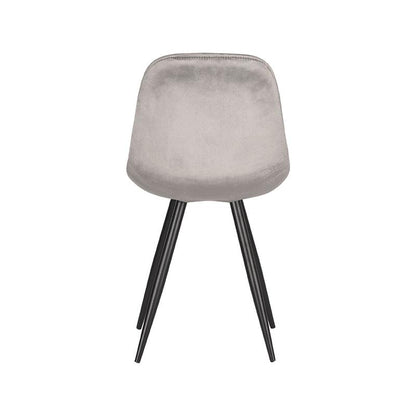 Eetkamerstoel Capri | Grijs Velvet — Vooraanzicht - witfoto