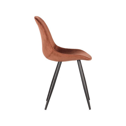Eetkamerstoel Capri | Rust Velvet — Zijaanzicht - witfoto