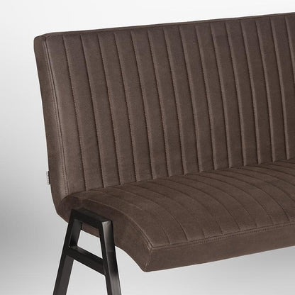 Eetkamerbank Matz Antraciet, detail van het materiaal