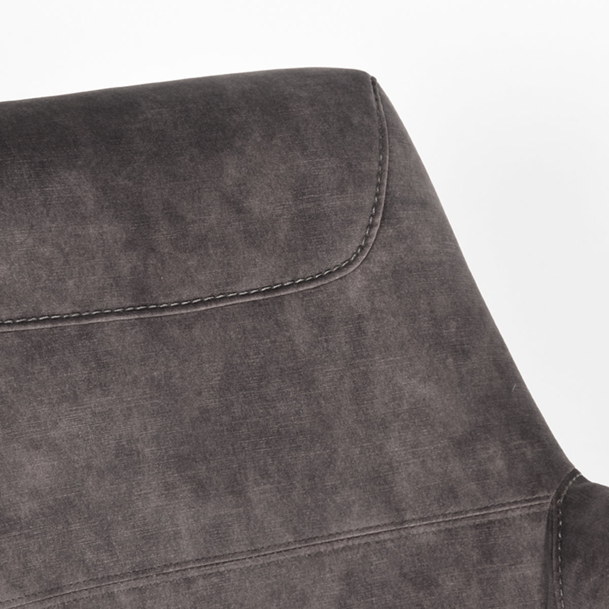 Fauteuil Toby Velours Antraciet, detail van het materiaal