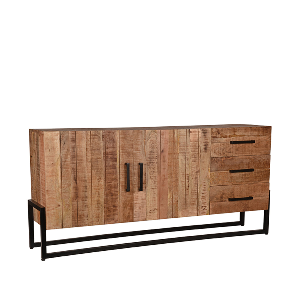 Dressoir Bolivia | Naturel Mangohout — Zijaanzicht - witfoto