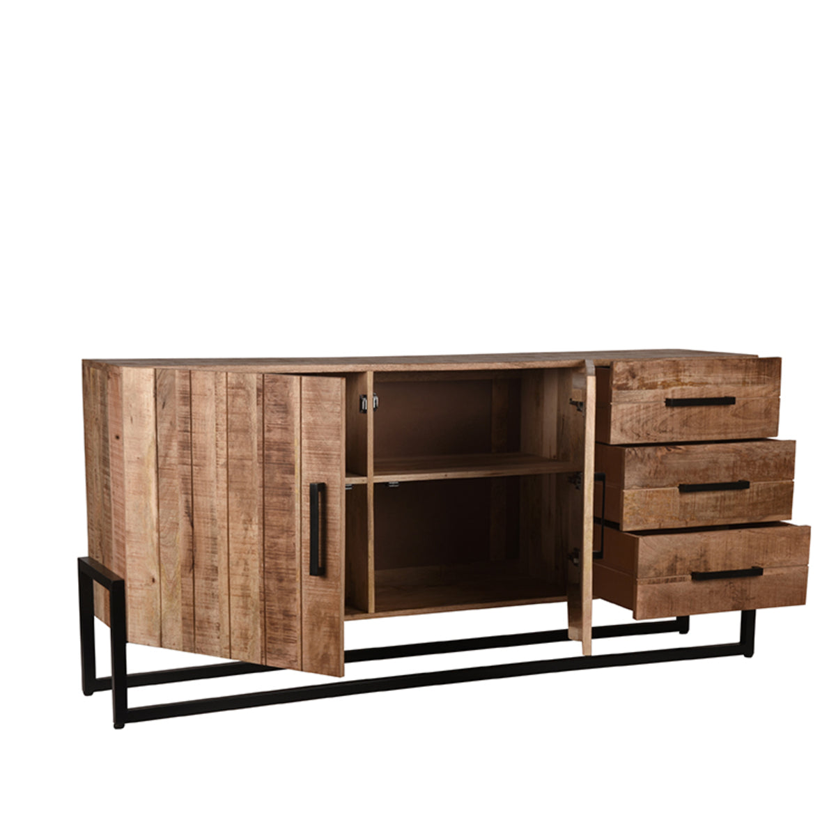 Dressoir Bolivia | Naturel Mangohout — Vooraanzicht - witfoto