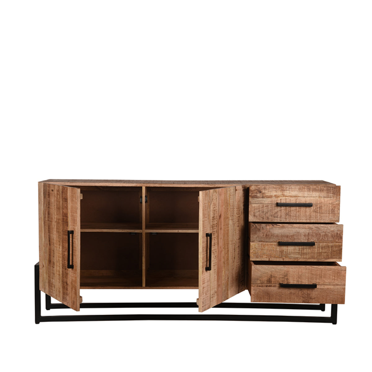 Dressoir Bolivia | Naturel Mangohout — Achteraanzicht - witfoto