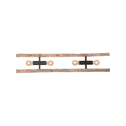 Hanglamp Woody naturel hout, vooraanzicht op witte achtergrond