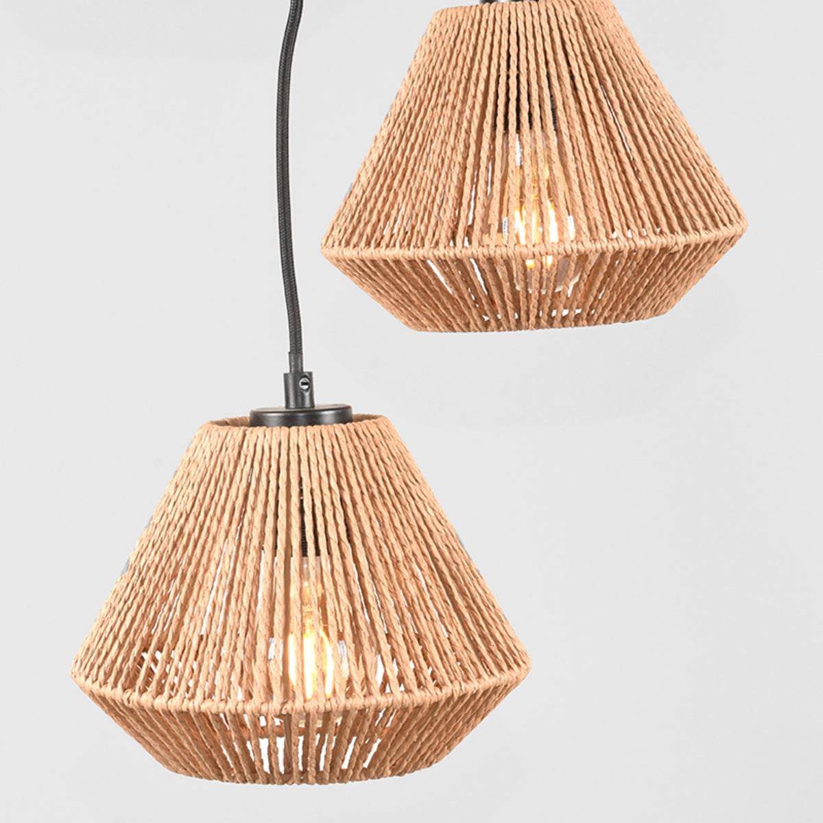 Hanglamp Ibiza Diamond | 3 Lichten | Naturel Jute