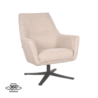 Fauteuil Tod | Naturel Bouclé | Magazijn leegverkoop — Zijaanzicht - witfoto