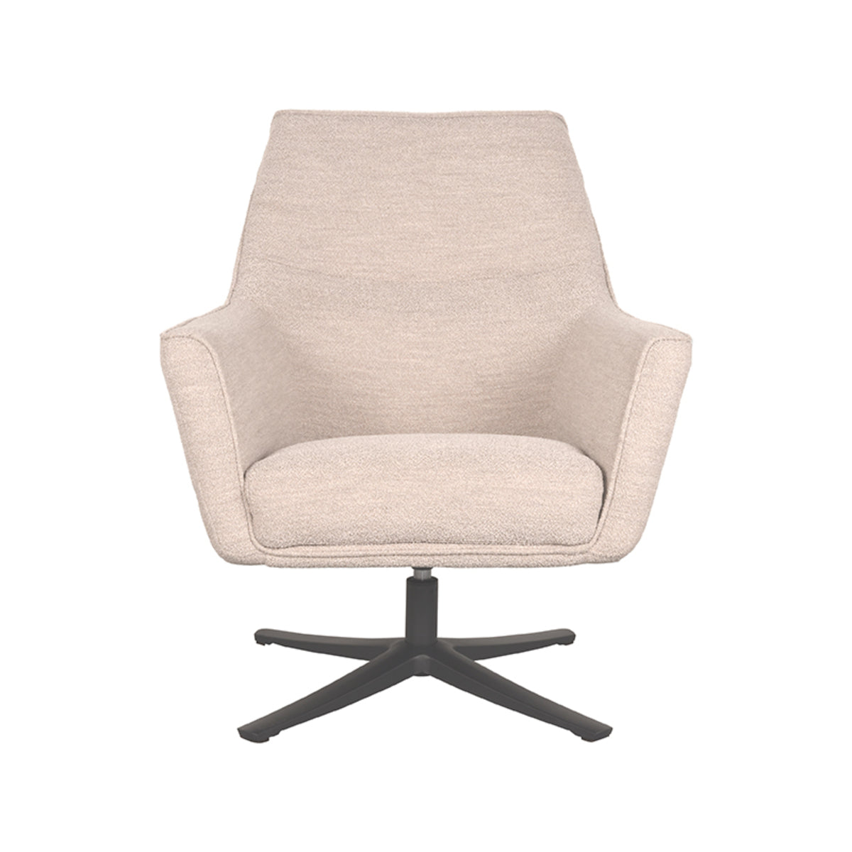 Fauteuil Tod | Naturel Bouclé | Magazijn leegverkoop — Vooraanzicht - witfoto