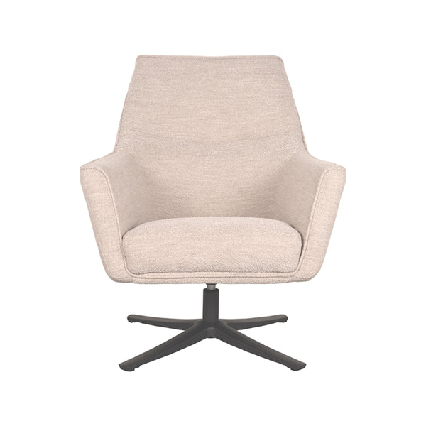 Fauteuil Tod | Naturel Bouclé | Magazijn leegverkoop — Vooraanzicht - witfoto