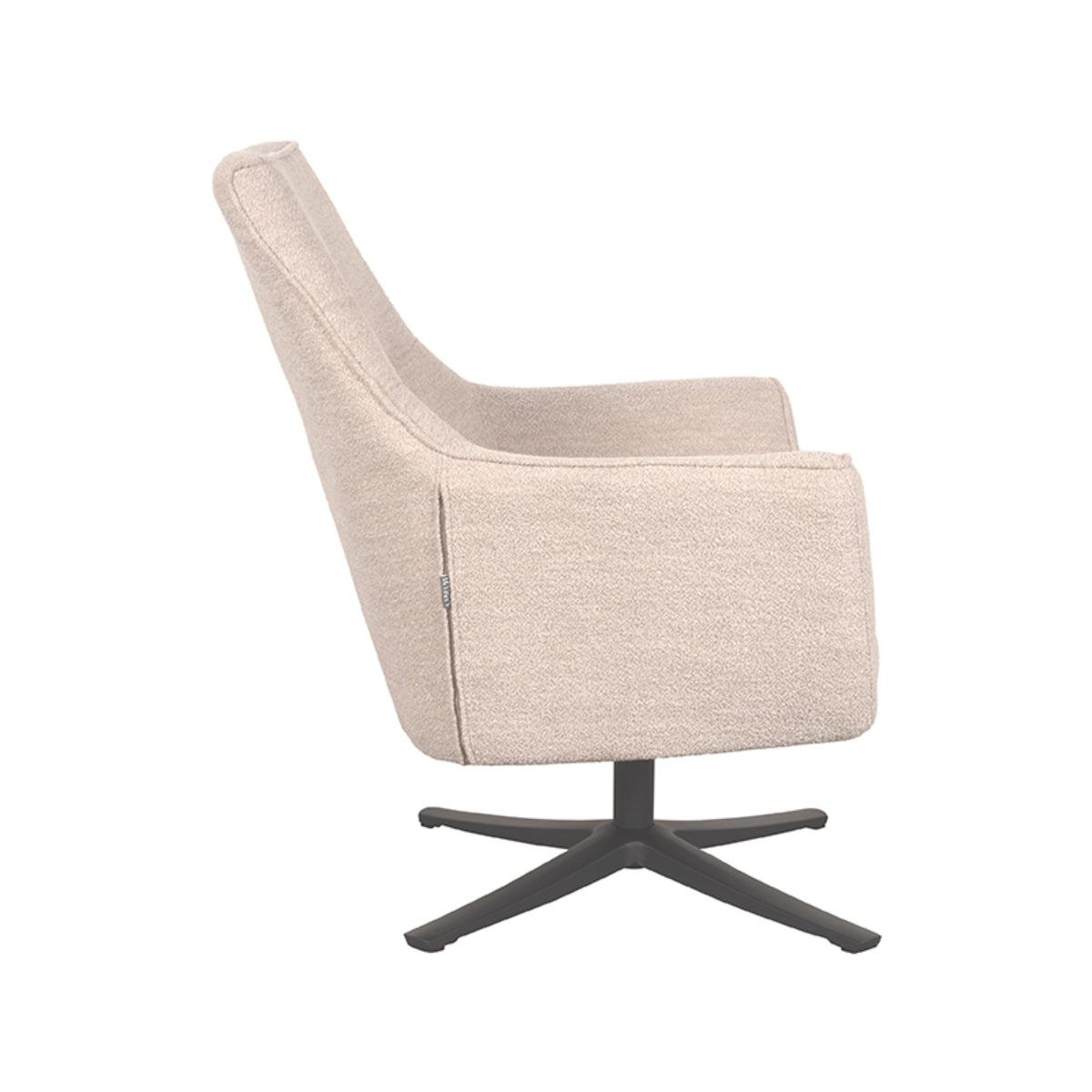 Fauteuil Tod | Naturel Bouclé | Magazijn leegverkoop — Zijaanzicht - witfoto