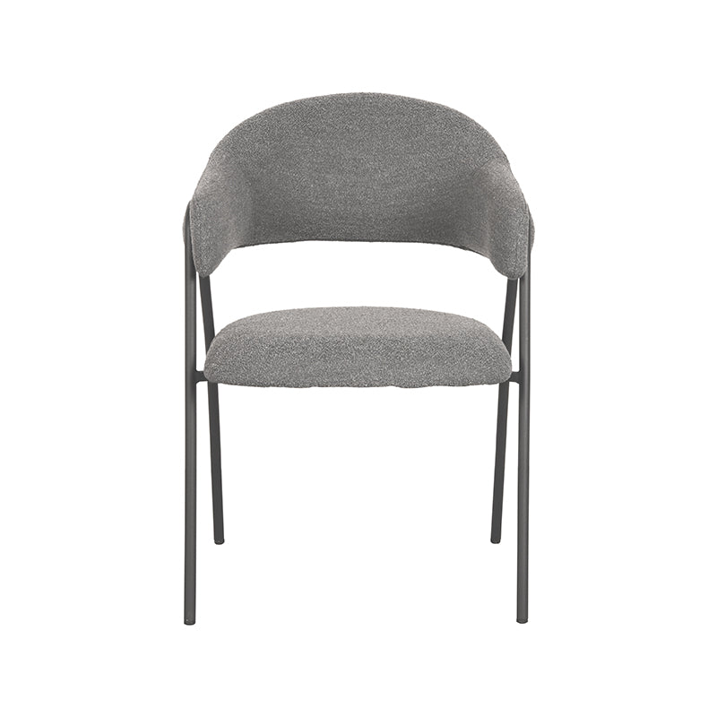 Eetkamerstoel Lowen Grijs Bouclé
